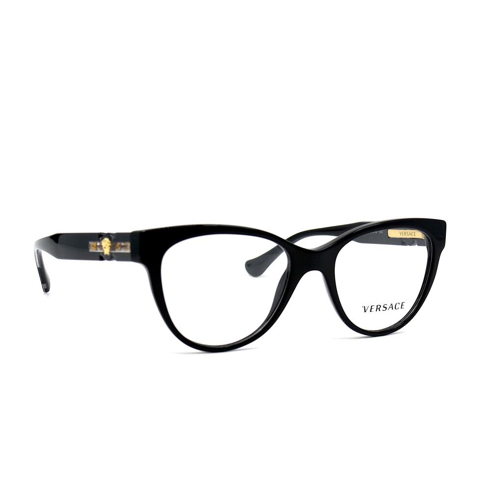 NEW VERSACE VE3304 GB1 BLACK AUTHENTIC EYEGLASSES FRAME